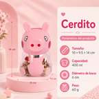 Tarro plástico caricatura PP+PET grado alimenticio