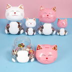 Reusable Food-Grade PP + PET Plastic Cartoon Storage Jar