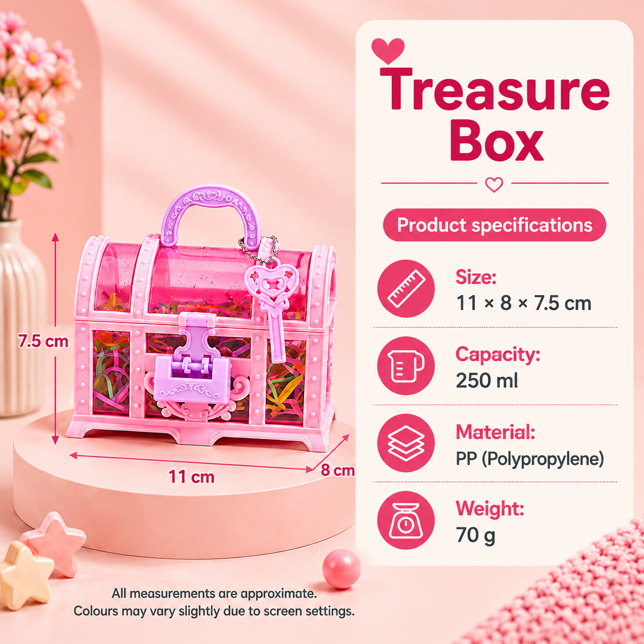Reusable Food-Grade PP + PET Plastic Cartoon Storage box