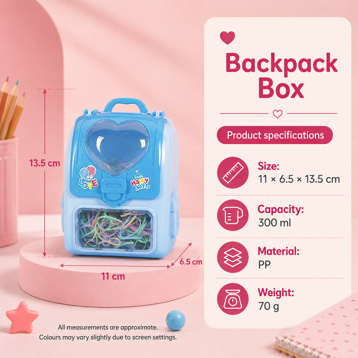 Reusable Food-Grade PP + PET Plastic Cartoon Storage box