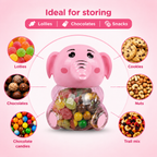 Reusable Food-Grade PP + PET Plastic Cartoon Storage Jar