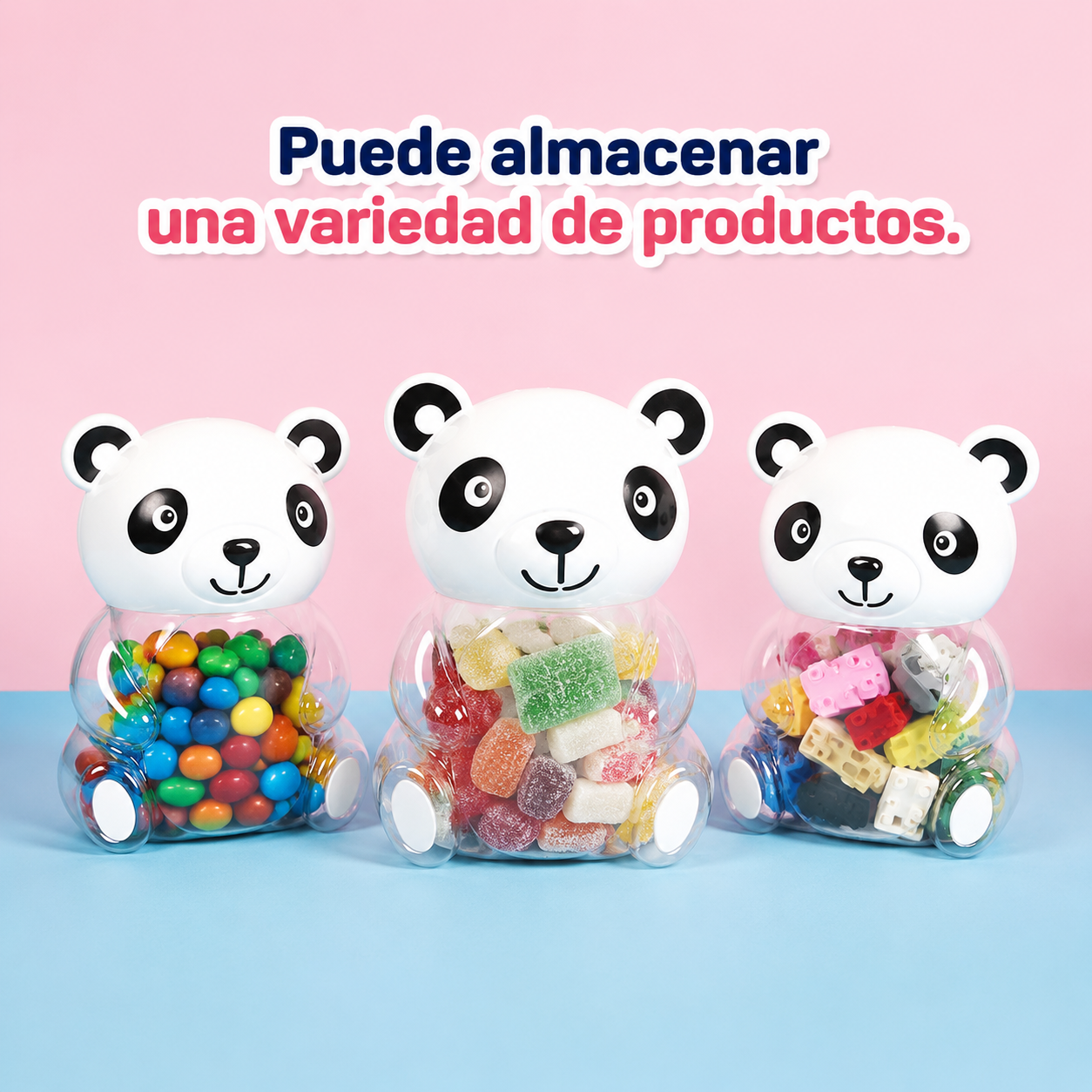 Tarro plástico caricatura PP+PET grado alimenticio